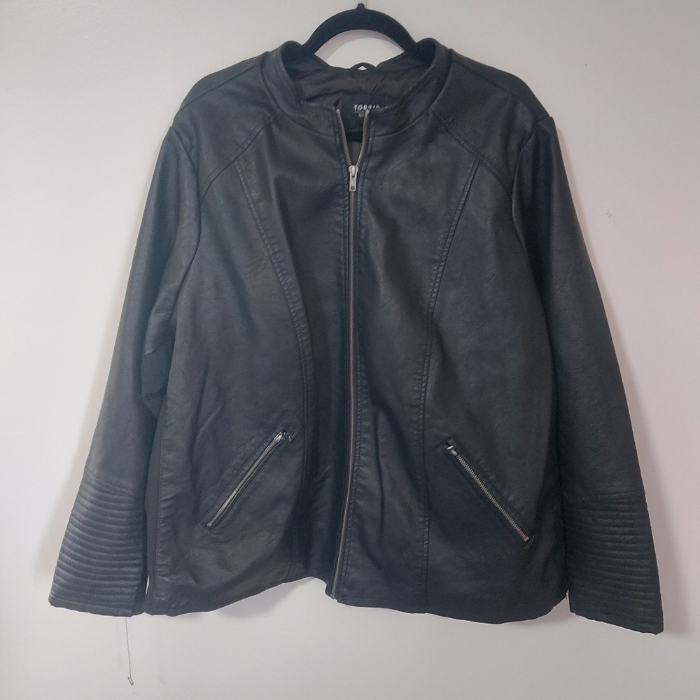 Torrid Faux Leather Jacket Size 5